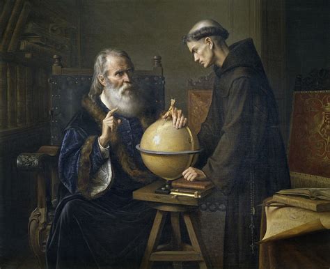 Galileo Galilei demonstrating his new astronomical theories at the ...