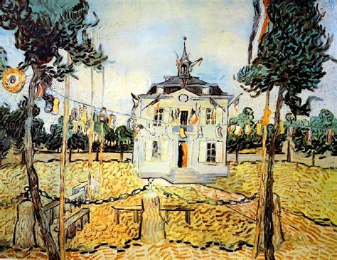 Vincent van Gogh, Town Hall Auvers Sur Oise | Auvers-sur-oise, Vincent van gogh, Van gogh