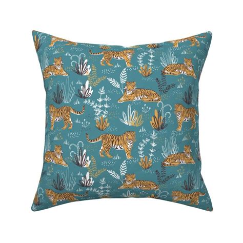 modern tropical tiger pattern Fabric | Spoonflower