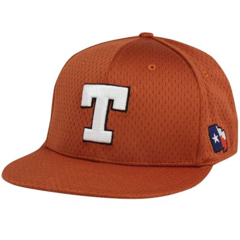 Nike Texas Longhorns Burnt Orange Authentic Baseball Mesh Fitted ...