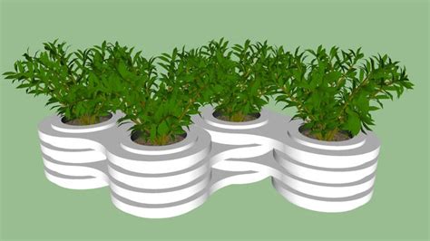 Sketchup Components 3D Warehouse - Modern Plant Pot Design