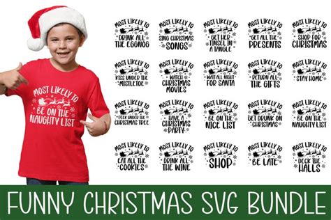 Most Likely to Christmas Bundle SVG, Christmas Family Shirt