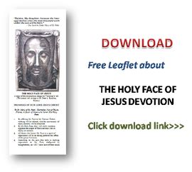 Holy Face Devotion Prayers - Ad Jesum Per Mariam - Catholic Lay Ministry