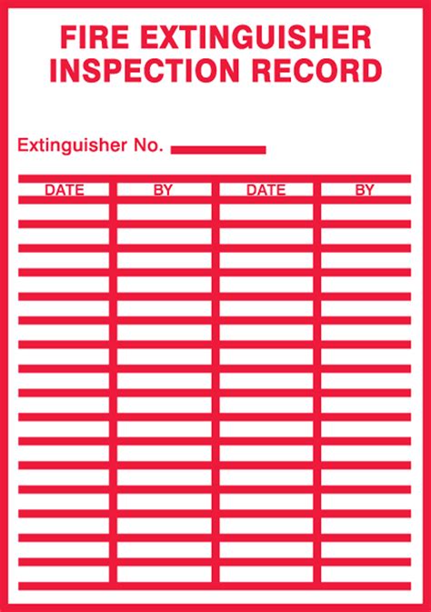 Printable Monthly Fire Extinguisher Inspection Log Printable Monthly ...