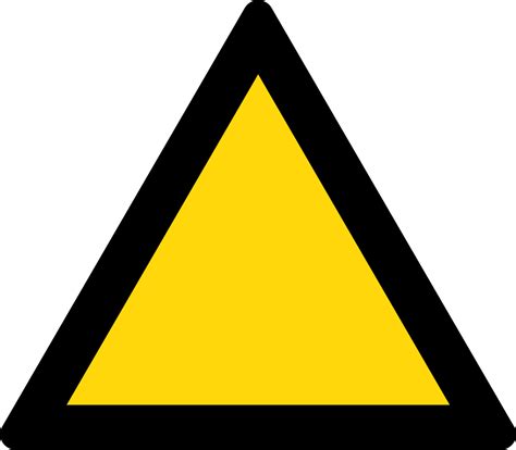 File:Triangle warning sign (black and yellow).svg - Wikimedia Commons