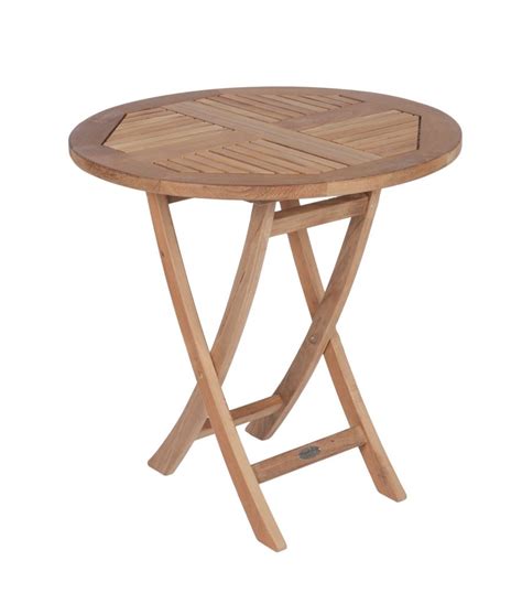 30" Round Teak Folding Table by Royal Teak Collection