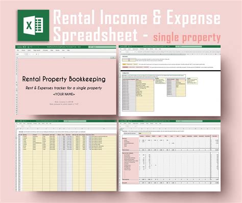 Monthly Rental Property Bookkeeping Income & Expense - Etsy