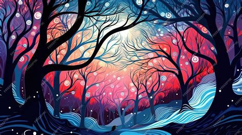 Premium AI Image | Enchanted Forest illustration