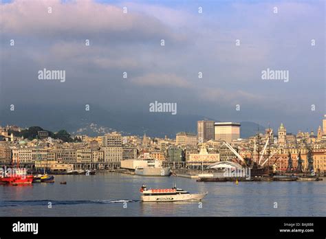 The port of Genoa Italy Stock Photo - Alamy