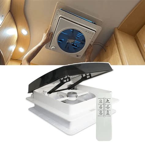 Buy Max Air Caravan Roof Vent Fan Reversible Exhaust Fan with Rain ...