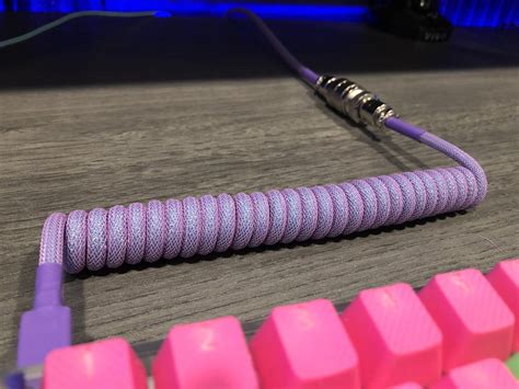 my first diy coiled usb-c cable :) : MechanicalKeyboards