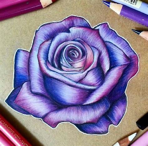 Simple Easy Colored Pencil Drawings Of Flowers - bmp-central