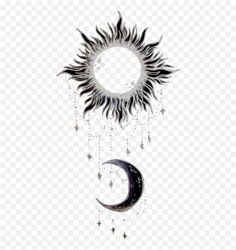 Sun Clipart Tumblr - Sun And Moon Black And White Emoji,Black And White Sun Emoji - free ...