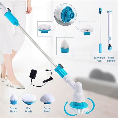 Electric Cleaning Turbo Scrub Brush Adjustable Waterproof Cleaner Wireless Charging Clean ...