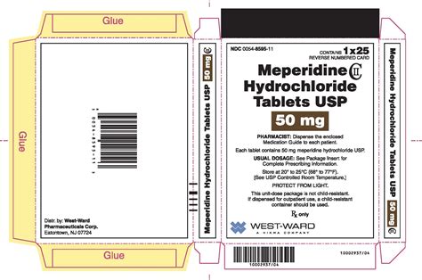 Meperidine - FDA prescribing information, side effects and uses