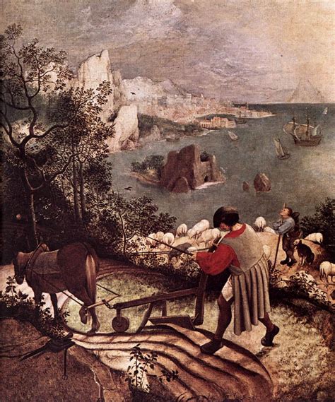 Landscape with the Fall of Icarus (detail) by BRUEGEL, Pieter the Elder