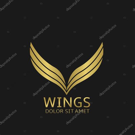 Golden Wings logo — Stock Vector © mishabokovan #93576922