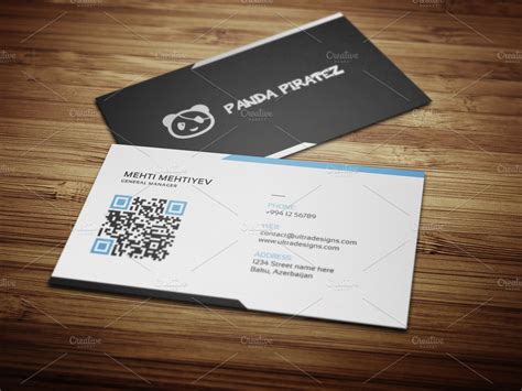 Business Card With Qr Code Template