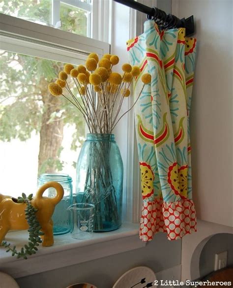 blue yellow and white kitchen curtains | House Decor Interior