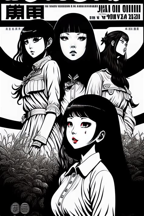 Lexica - A horror movie in a junji ito art style, horror manga, ultra detailed, ink