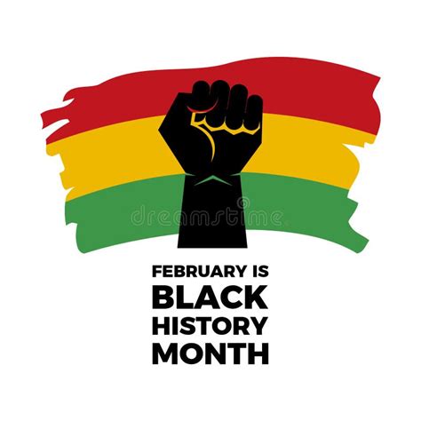 February is Black History Month Vector Stock Vector - Illustration of ...