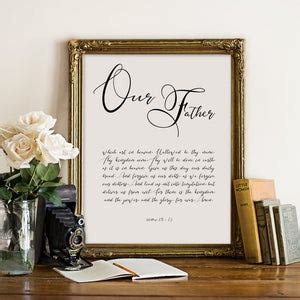 Bible Verse Printable the Lord's Prayer Matthew 6:9-13 Christian Home Decor Printable, Bible ...