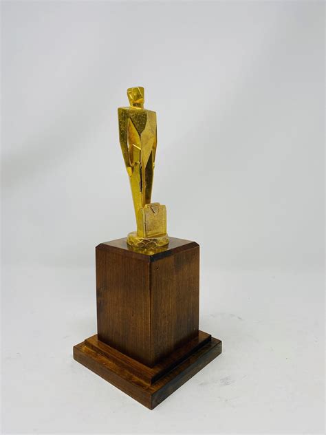 1930s Art Deco Gilded Trophy Sculpture For Sale at 1stDibs