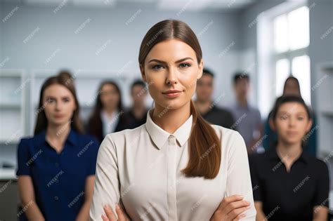 Premium AI Image | Portrait of a teacher in a classroom with students ...