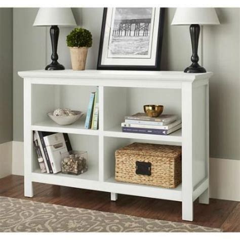 Horizontal Book Case White Shelf Entryway Foyer Furniture Bookshelf Display New #10SpringStreet ...