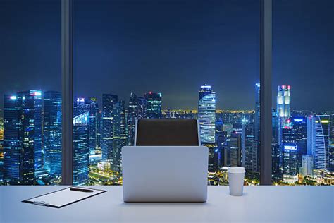 Office Window At Night Stock Photos, Pictures & Royalty-Free Images - iStock