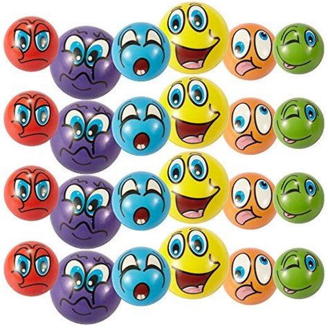 Set of 24 Emoji Face Foam Soft Stress Novelty Toy Balls (... https://www.amazon.com/dp ...
