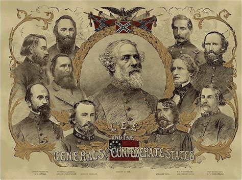 Civil War Confederate Generals Panel Gettysburg ca. 1865