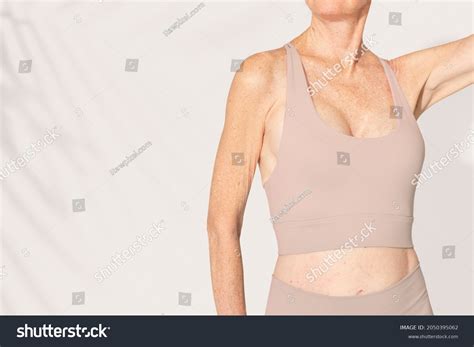 Womens Beige Sports Bra Senior Activewear Stock Photo 2050395062 | Shutterstock