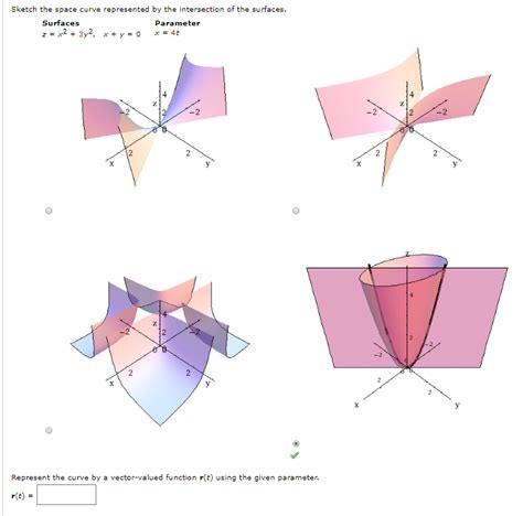 Solved Sketch the space curve represented by the | Chegg.com