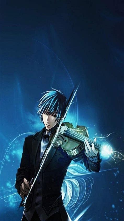 Unique Aesthetic Anime Wallpaper Iphone Blue Background