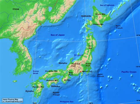 Physical Map Of Japan With Mountains And Rivers - Maps Japan Cities And Neighbors : The physical ...