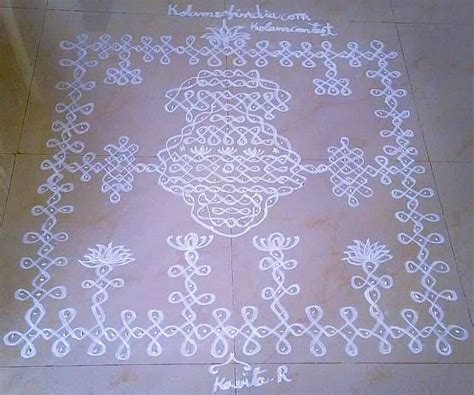 Pongal Paanai Sikku Kolam || Margazhi Kolam ||Pongal Pot Kolam – Kolams ...