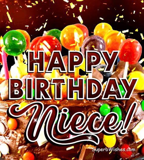 Birthday Cake Slice Sparkler Candle GIF - Happy Birthday, Niece! | SuperbWishes