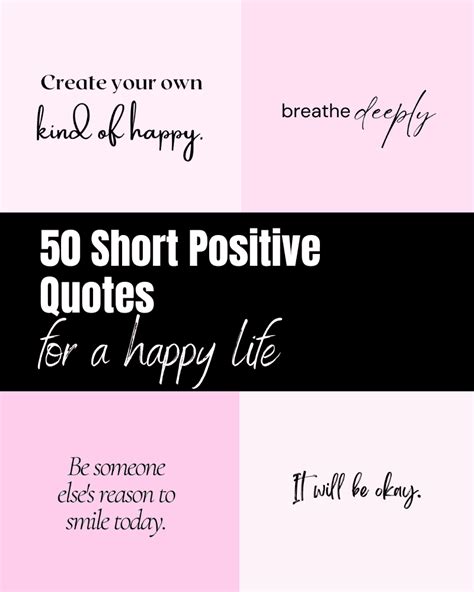 50 Short Positive Quotes For A Happy Life - The Clever Heart