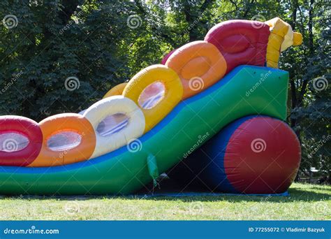 Children water slides stock photo. Image of sport, travel - 77255072