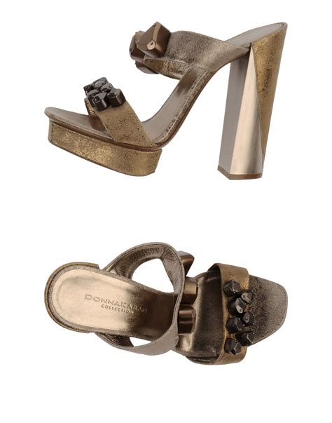 Donna Karan New York Sandals in Gold | Lyst