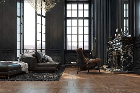 Beautiful Black Interior Showcased in a Historic Paris Apartment