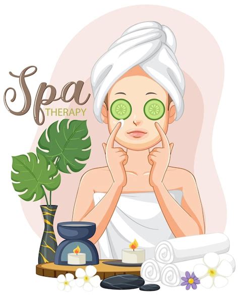 Free Vector | Woman applying facial mask treatment