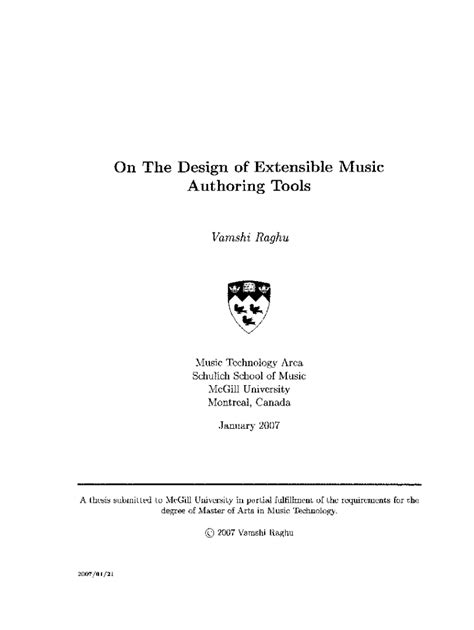 Fillable Online On The Design of Extensible Music ... - Schulich School ...