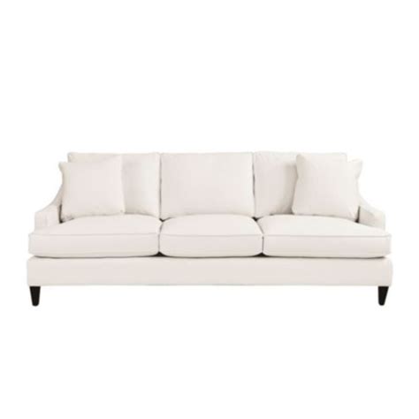 Cameron Upholstered Sofa with Curved Arms & Tapered Legs in Custom Fabrics