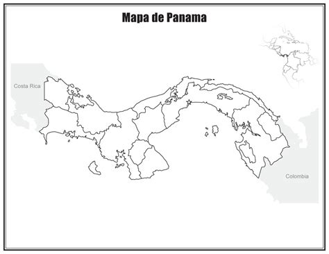 Mapa-de-Panama-sin-nombres-para-imprimir | Imágenes Totales