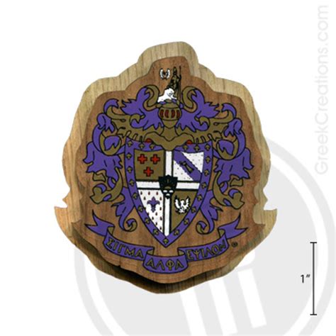 Sigma Alpha Epsilon Large Raised Wooden Crest