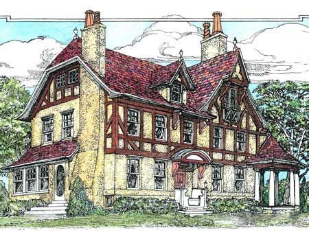 Plan 11604GC: Tudor with Parlor in 2021 | Vintage house plans, Tudor house, Tudor