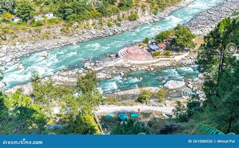 Nandaprayag - Confluence of Alaknanda River and Nandakini River Stock ...