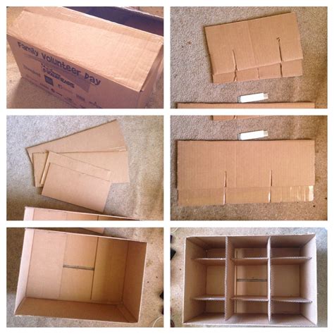 Making a storage box with dividers using just a cardboard ...